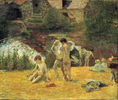 Breton Boys Bathing by Paul Gauguin